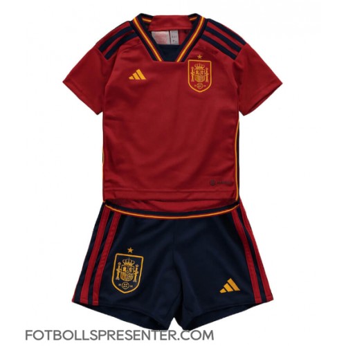Spanien Hemmatröja Barn VM 2022 Kortärmad (+ korta byxor)